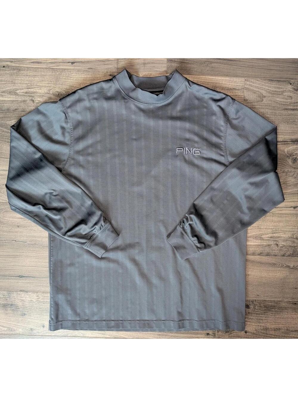 Vintage Ping Golf Mock Turtleneck XL Gray